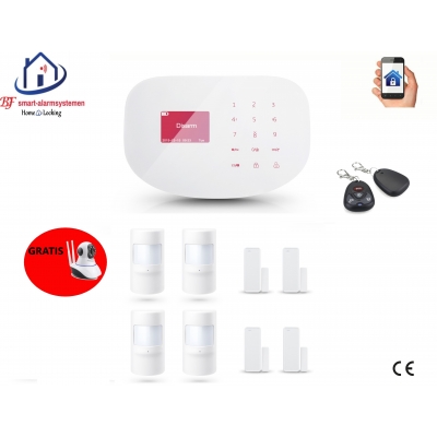 Home-Locking draadloos smart alarmsysteem wifi,gprs,sms set 4 AC-08 Home-Locking draadloos smart alarmsysteem wifi,gprs,sms set 4 AC-08